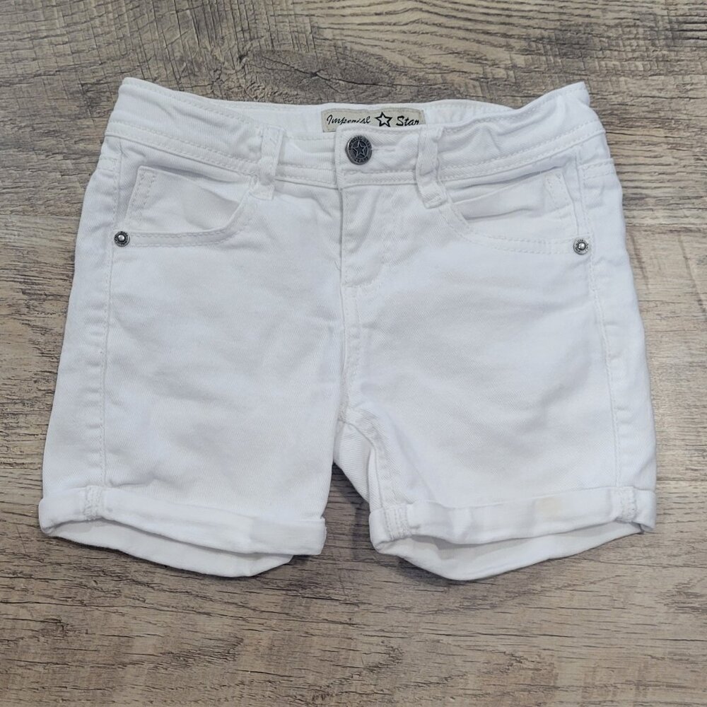 Girls White Jean Shorts